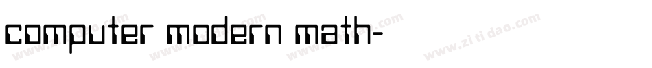 computer modern math字体转换